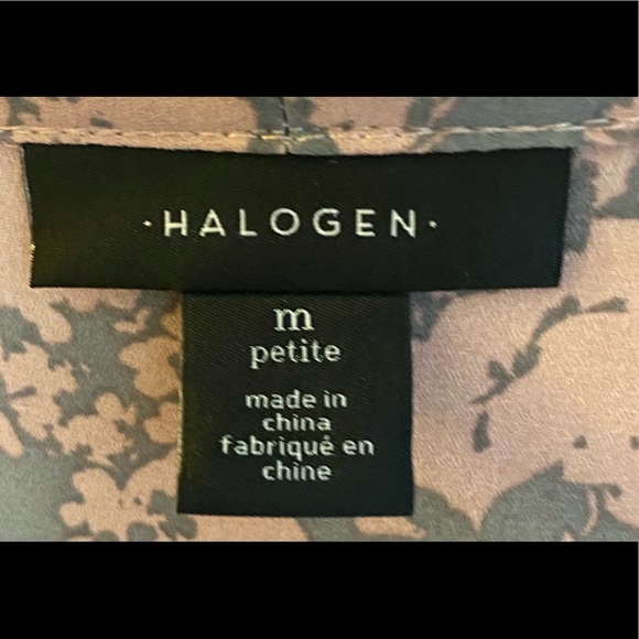 Halogen - Womens Pink and Gray Floral Blouse (Size: MP) - Picture 8 of 12